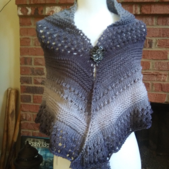 Shades of Gray Shawl - Picture 2 of 2